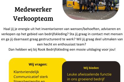 Vacature medewerker Verkoopteam