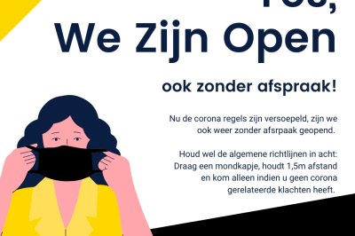 Wij zijn open!
